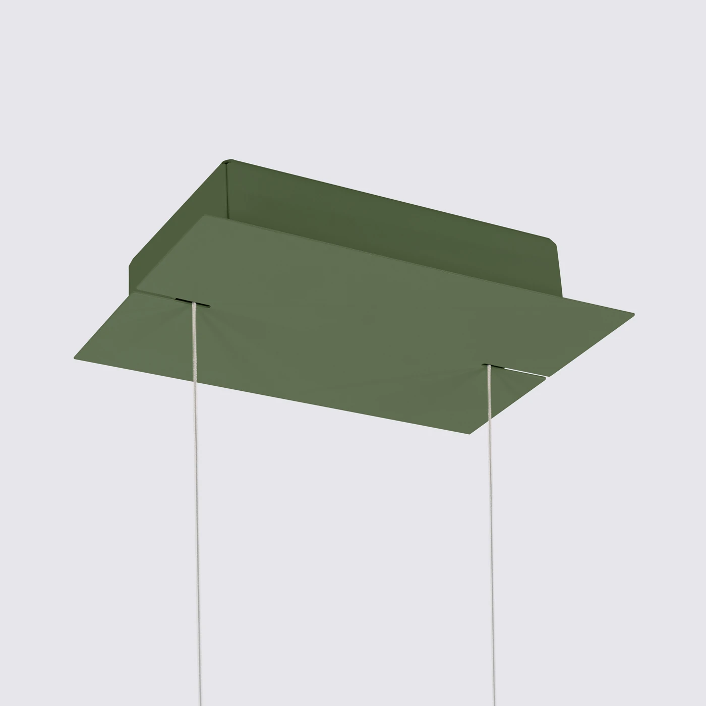Pendant lamp 33W – round ring, olive green, warm LED light