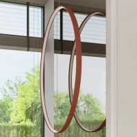 Pendant LED lamp 33W – round, red ochre, warm light - Image 15