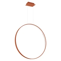 Pendant LED lamp 33W – round, red ochre, warm light - Image 2
