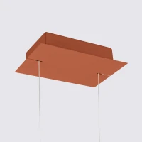 Pendant LED lamp 33W – round, red ochre, warm light - Image 8
