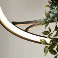 Pendant LED light 33W – round, black, plant-ready design - Image 7