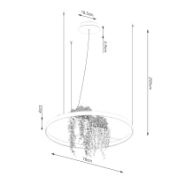 Pendant LED light 33W – round, black, plant-ready design - Image 10