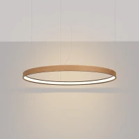 Pakabinamas šviestuvas 79 cm / 33W – apvalus, juodas ir ąžuolo, CRI93 - Nuotrauka 4