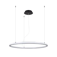 Sietynas 90 cm – apvalus juodas LED žiedas, 3000K - Nuotrauka 2