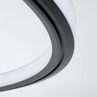 Sietynas 90 cm – apvalus juodas LED žiedas, 3000K - Nuotrauka 5