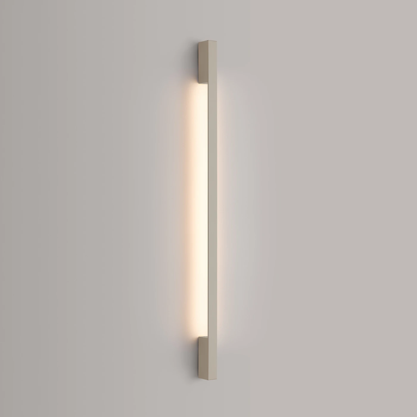 Wall lamp 120 cm – linear, beige, warm LED glow