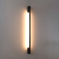 LED wall lamp 120 cm – linear, black, warm light - Image 1