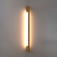 Sieninis šviestuvas 120 cm – linijinis, auksinis, šilta LED šviesa - Nuotrauka 1