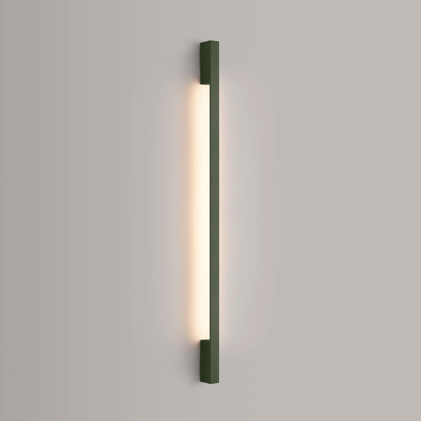 Sieninis šviestuvas 120 cm – linijinis, alyvuogių žalias, šiltas LED