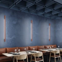 Wall lamp 120 cm – linear, red ochre, warm LED light - Image 10