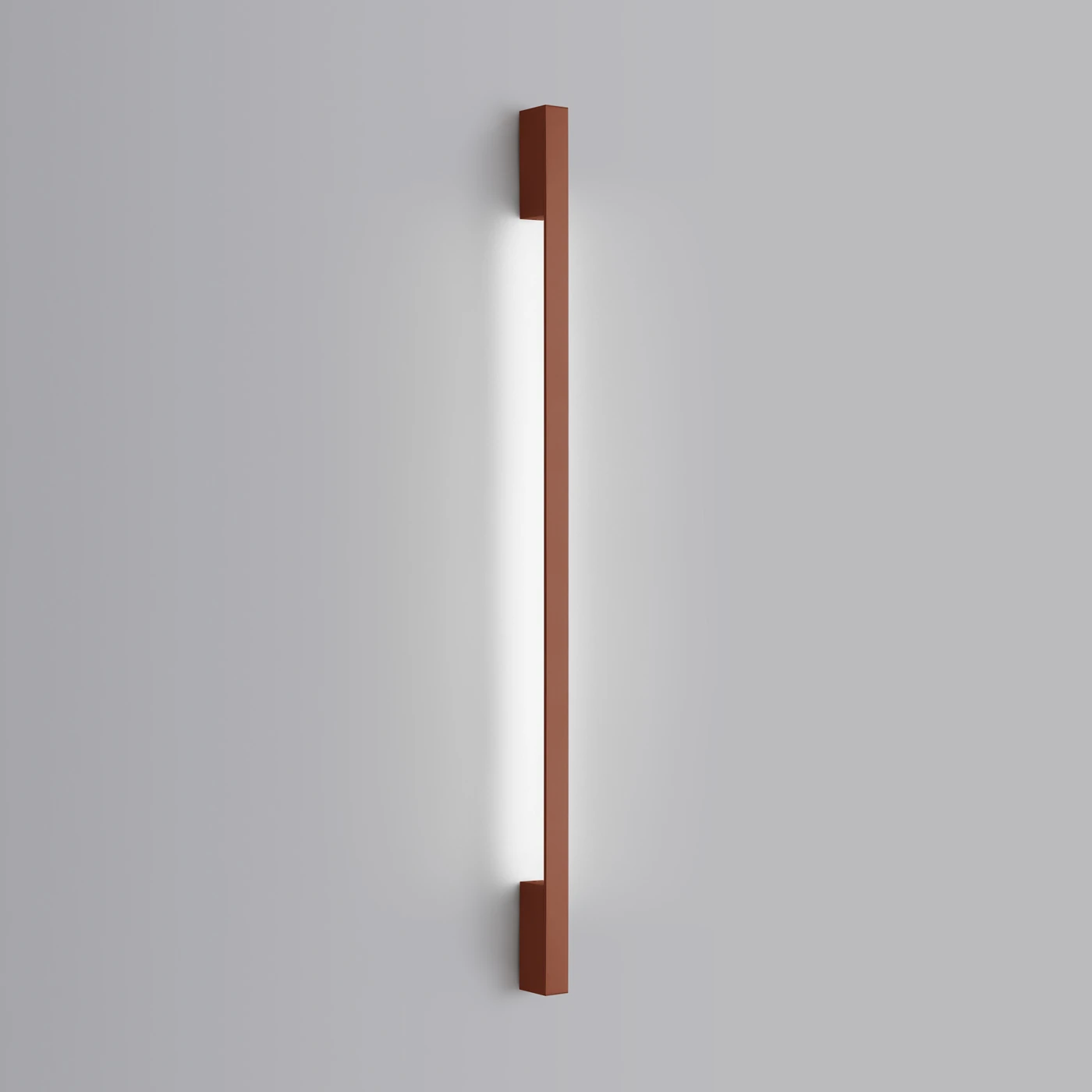 Wall lamp 120 cm/20W – linear, red ochre, LED