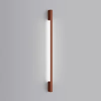 Wall lamp 120 cm/20W – linear, red ochre, LED - Image 1