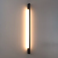 Sieninis šviestuvas 150 cm – linijinis, juodas, šiltas LED apšvietimas - Nuotrauka 4