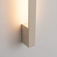 Sieninis šviestuvas 150 cm – linijinis, smėlinis, šiltos LED šviesos - Nuotrauka 4