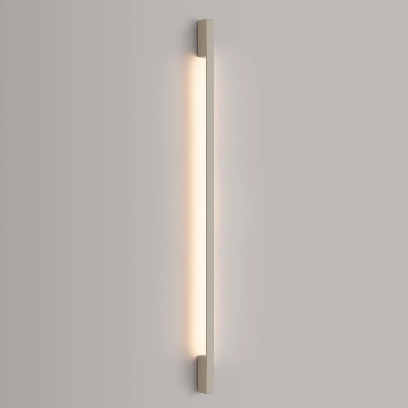 Sieninis šviestuvas 150 cm – linijinis, smėlinis, šiltos LED šviesos