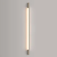 Sieninis šviestuvas 150 cm – linijinis, smėlinis, šiltos LED šviesos - Nuotrauka 1