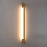 Sieninis šviestuvas 150 cm – linijinis, auksinis, šiltos LED šviesos - Nuotrauka 1