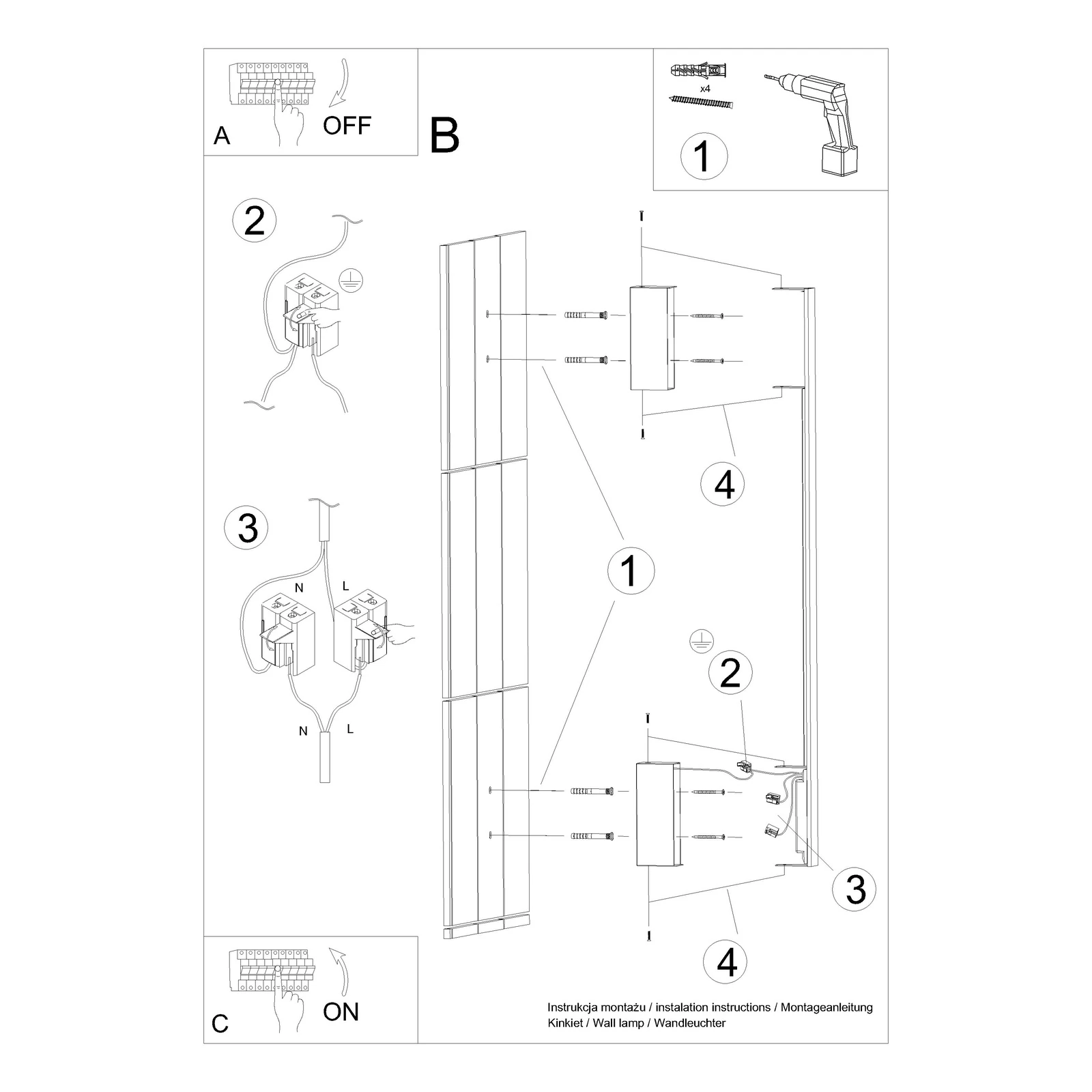 Sieninis šviestuvas 150 cm – linijinis, baltas, šilta LED šviesa