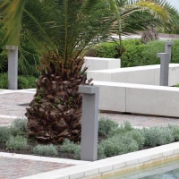 LED Outdoor Bollard 8W 3000K IP54 Concrete, 29.5x29x28 cm - Image 3