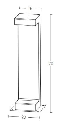 LED Outdoor Bollard 8W 3000K IP54 Concrete, 29.5x29x28 cm - Image 4