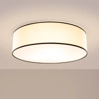 Lubinis šviestuvas 60 cm – apvalus, baltas, juodi akcentai - Nuotrauka 4