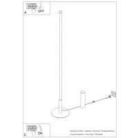 Grindų šviestuvas 39W – linijinis, juodas, DALI reguliuojamas - Nuotrauka 9
