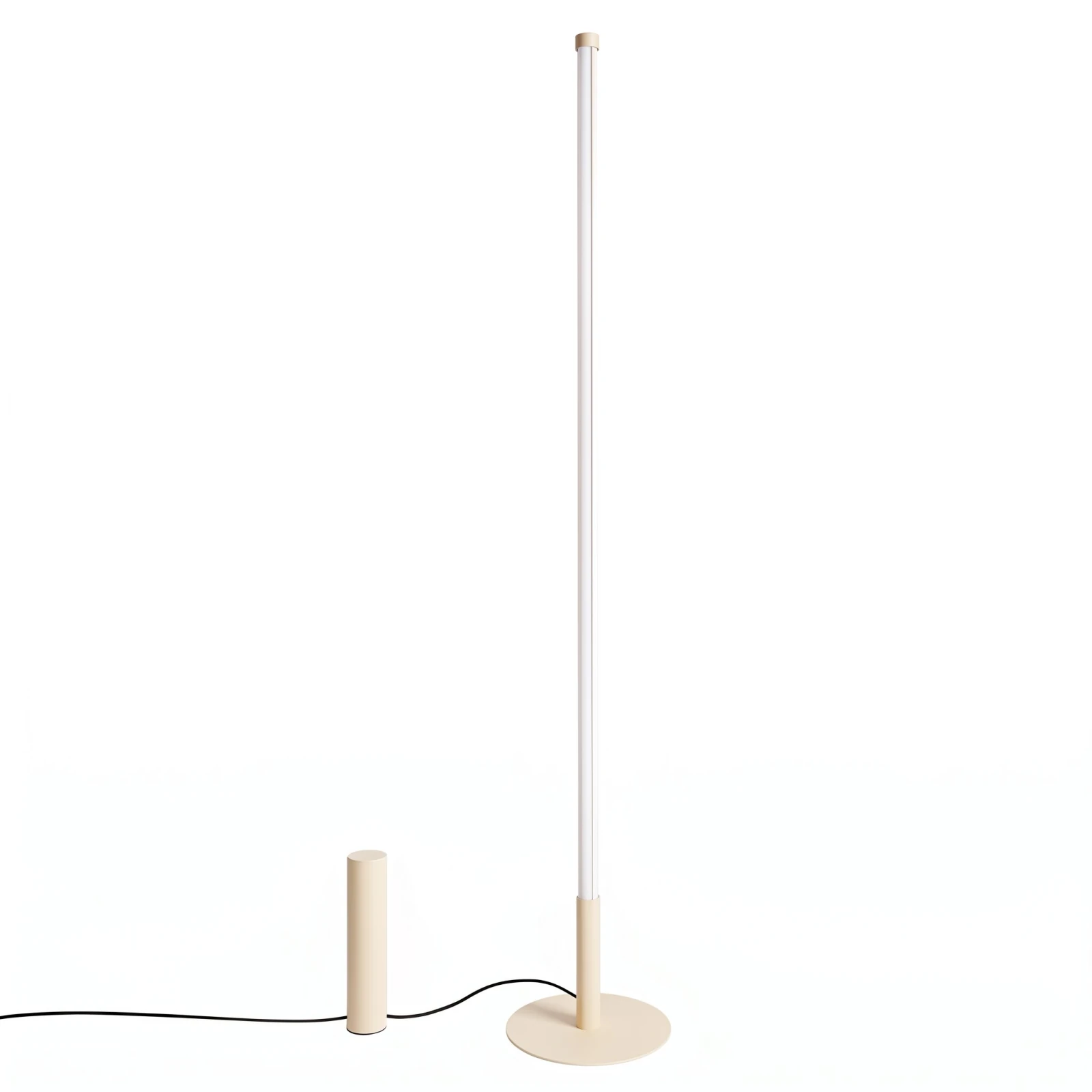Floor lamp 39W – linear, beige, DALI dimmable