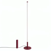 Floor lamp 39W – linear, burgundy, DALI dimmable - Image 1