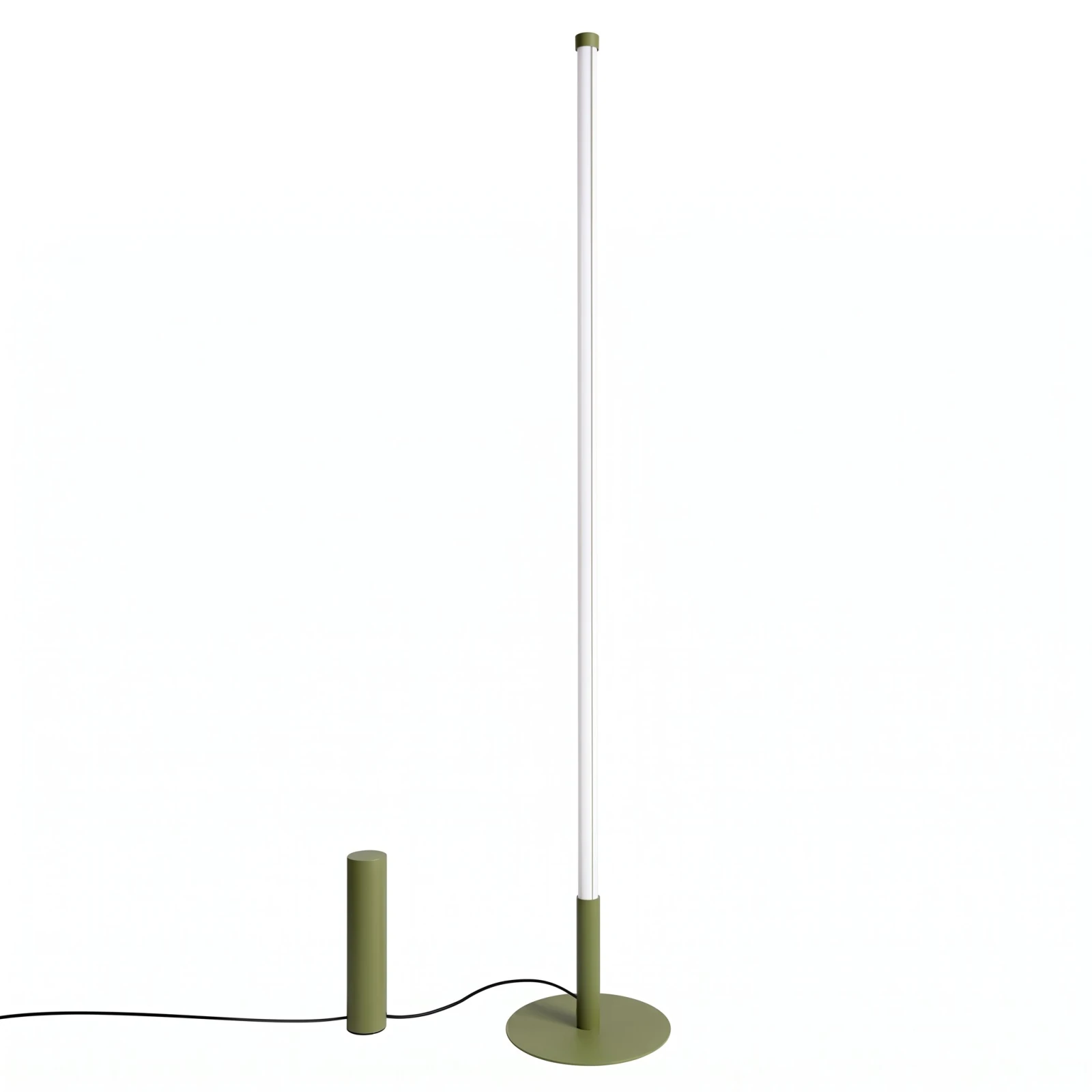 Floor lamp 39W – linear, olive green, DALI dimmable