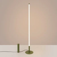 Floor lamp 39W – linear, olive green, DALI dimmable - Image 1