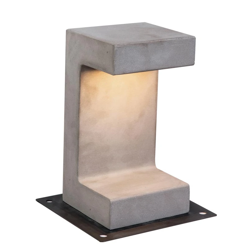 LED Outdoor Bollard 8W 3000K IP54 Concrete, 38.5x27.5x29 cm