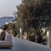 LED lauko šviestuvas 9W – stačiakampis, betonas - Nuotrauka 1