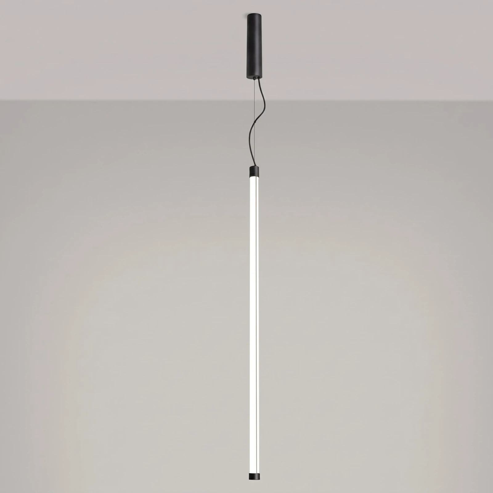 Pendant lamp 200 cm – linear, black, DALI dimmable