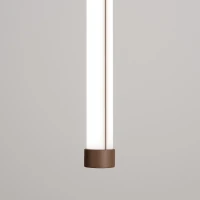 Pendant LED lamp 200 cm – linear, brown, DALI dimmable - Image 4
