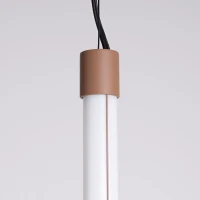 Pendant LED lamp 200 cm – linear, brown, DALI dimmable - Image 5