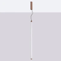 Pendant LED lamp 200 cm – linear, brown, DALI dimmable - Image 3