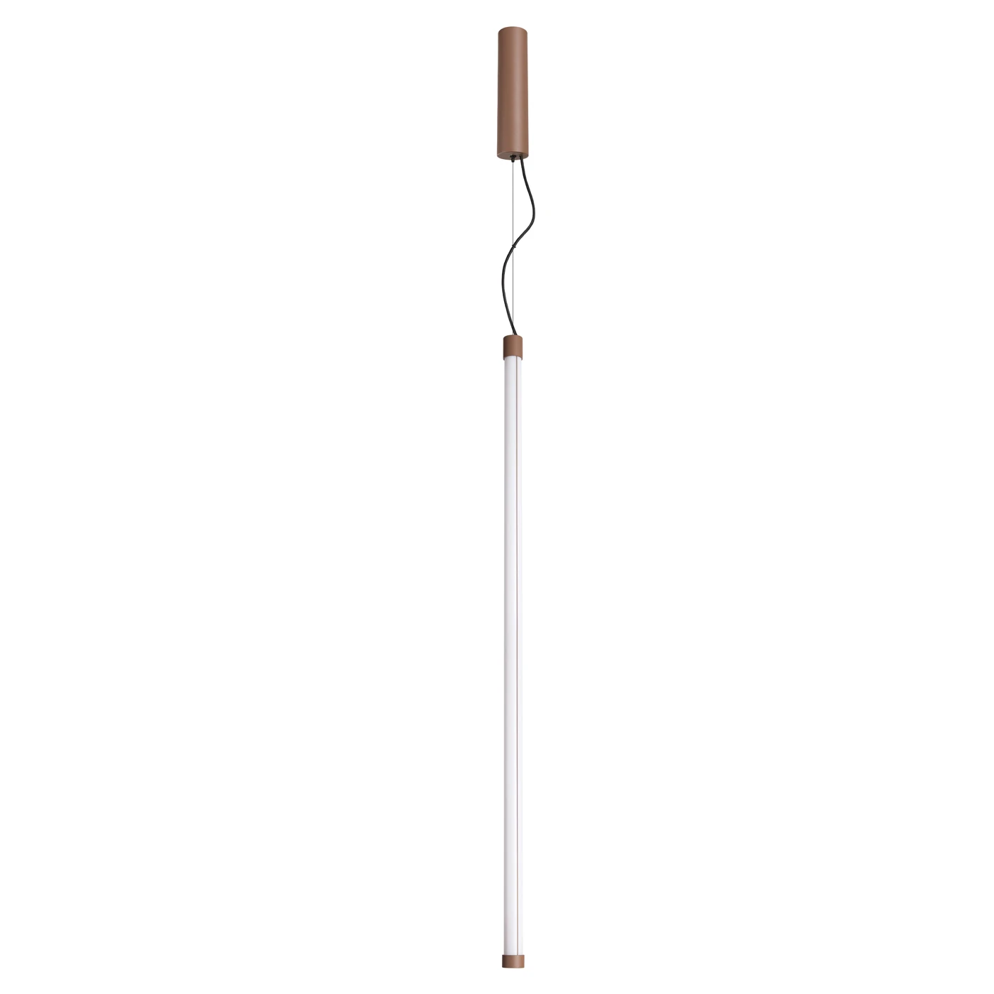Pendant LED lamp 200 cm – linear, brown, DALI dimmable