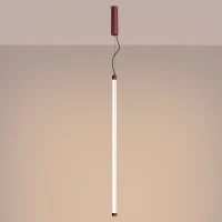 LED pendant lamp 26W – linear, burgundy, DALI dimmable - Image 1