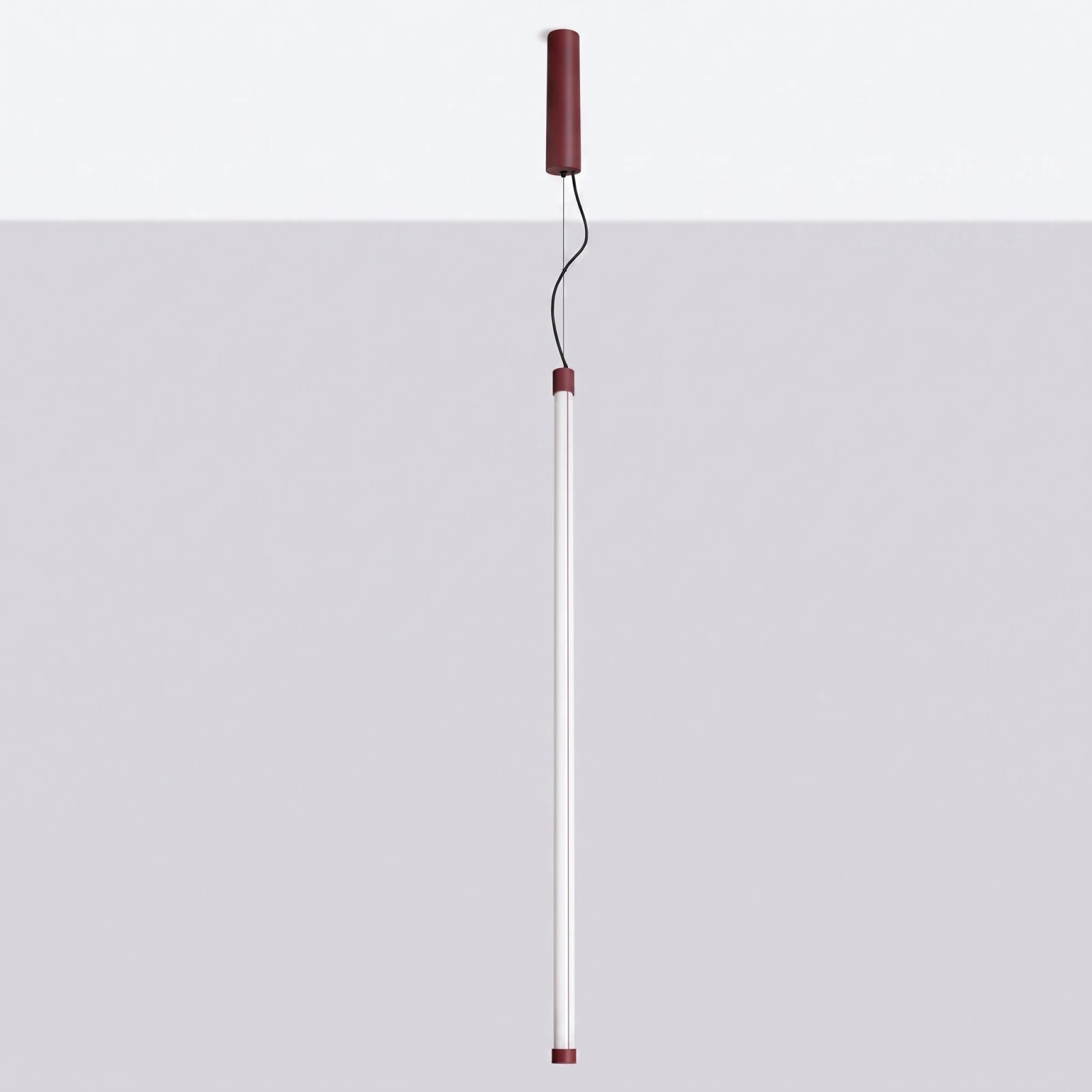 Pendant lamp 26.6 W – linear, burgundy, CRI98