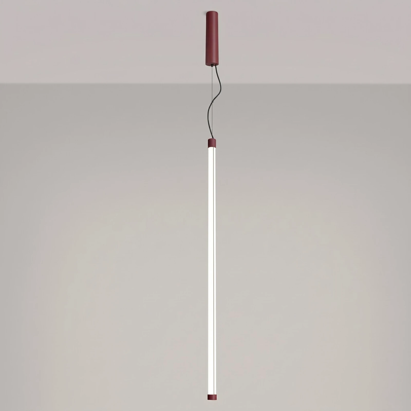 Pendant lamp 26.6 W – linear, burgundy, CRI98
