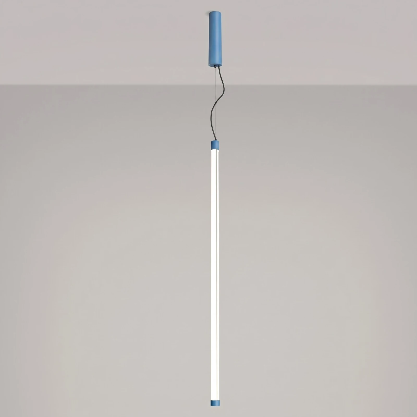 Pakabinamas šviestuvas 200 cm – linijinis, šviesiai mėlynas, CRI98