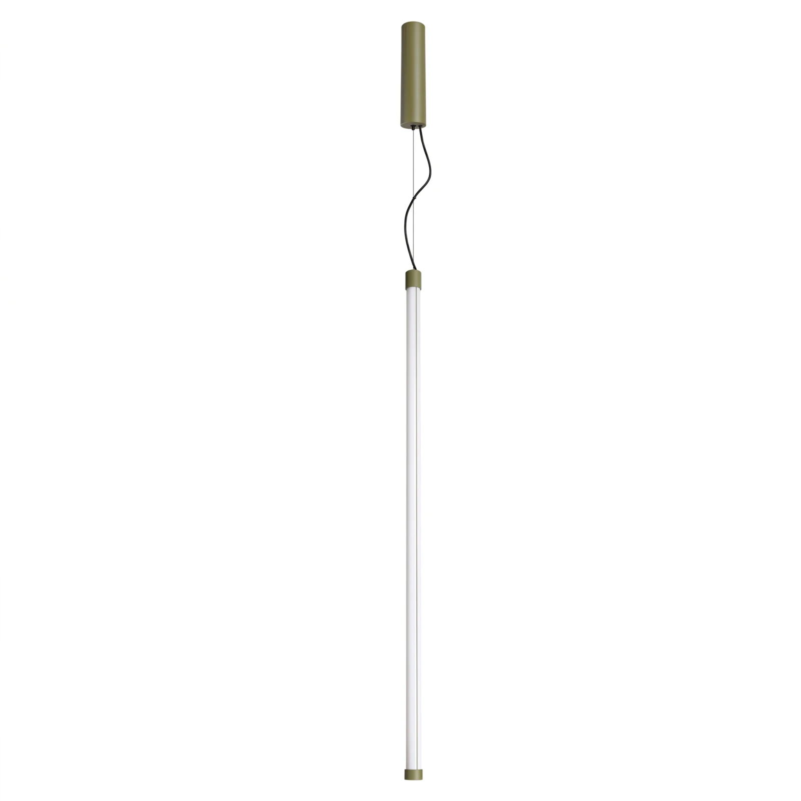 Pendant LED lamp 26W – linear, olive green, DALI