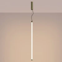 Pendant LED lamp 26W – linear, olive green, DALI - Image 1