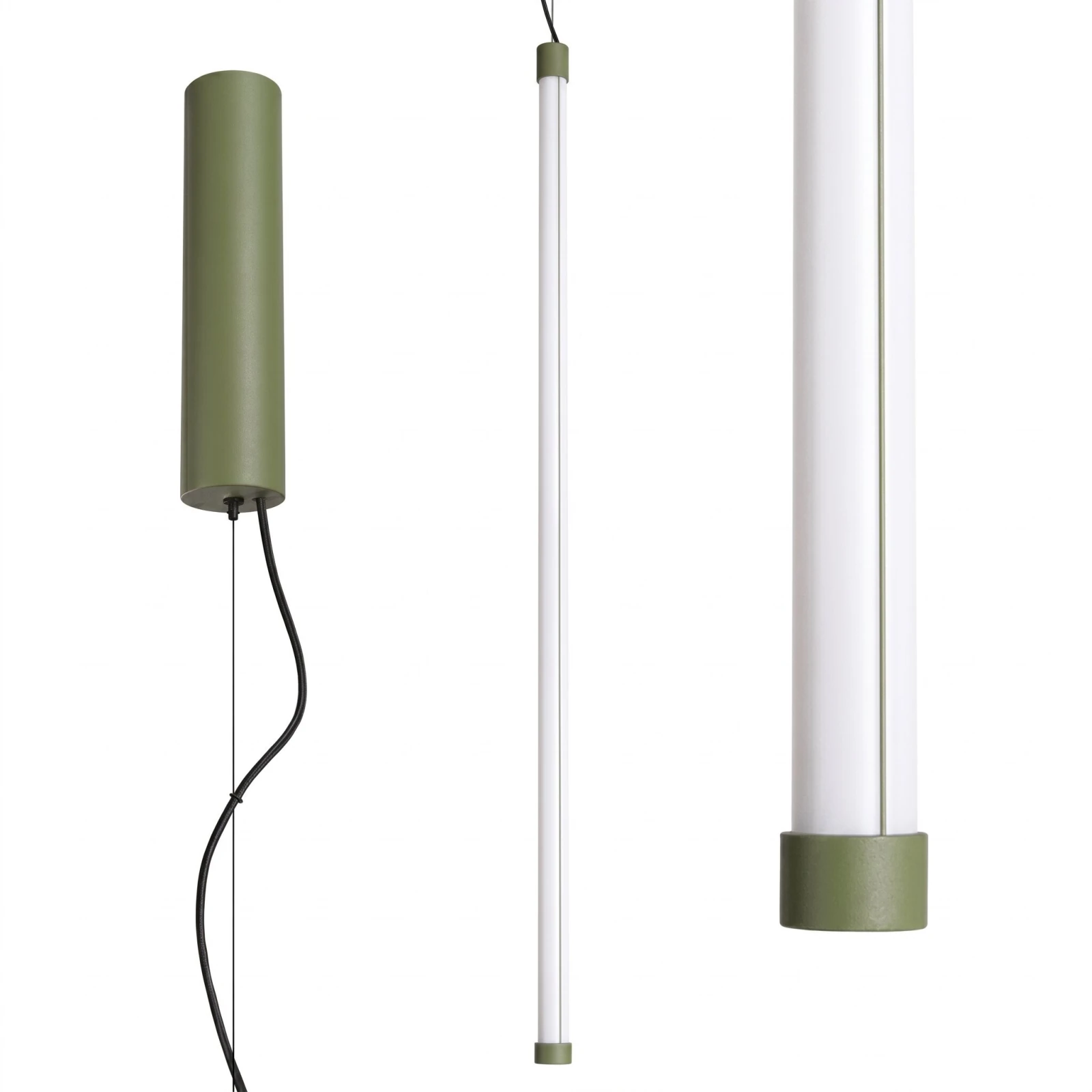 Pakabinamas šviestuvas 200 cm – linijinis, alyvuogių, DALI
