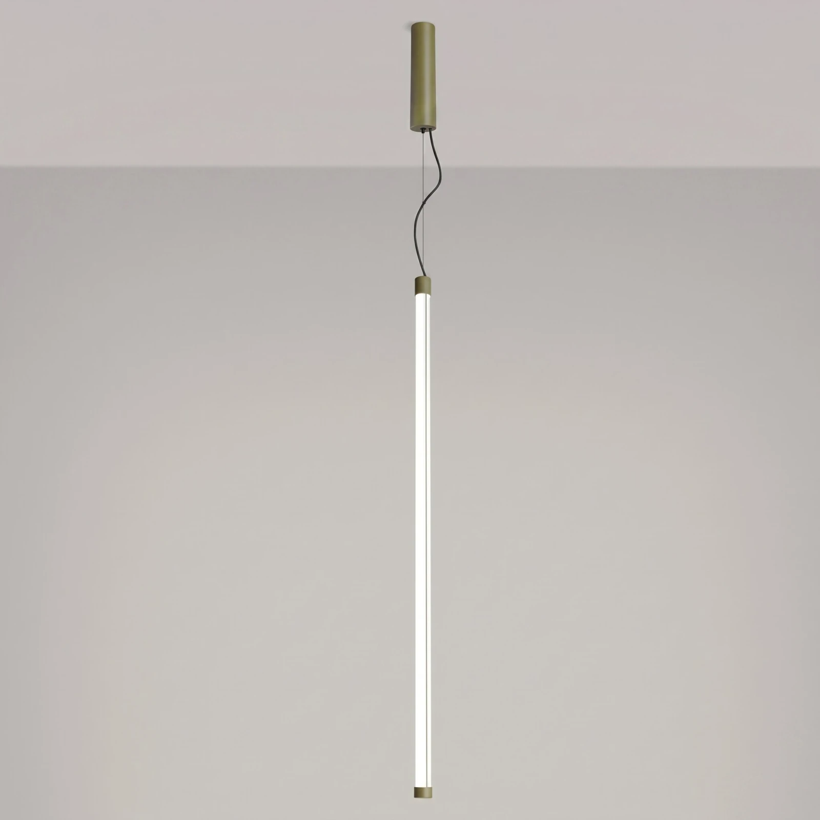Pakabinamas šviestuvas 200 cm – linijinis, alyvuogių, DALI