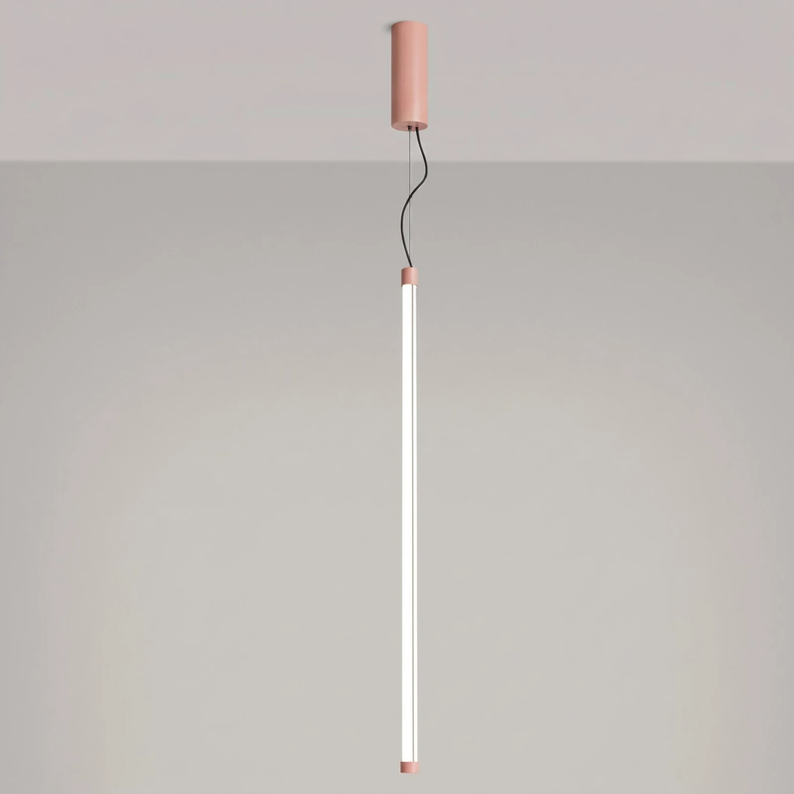 Pakabinamas šviestuvas 200 cm – linijinis, persikinis, CRI98 LED