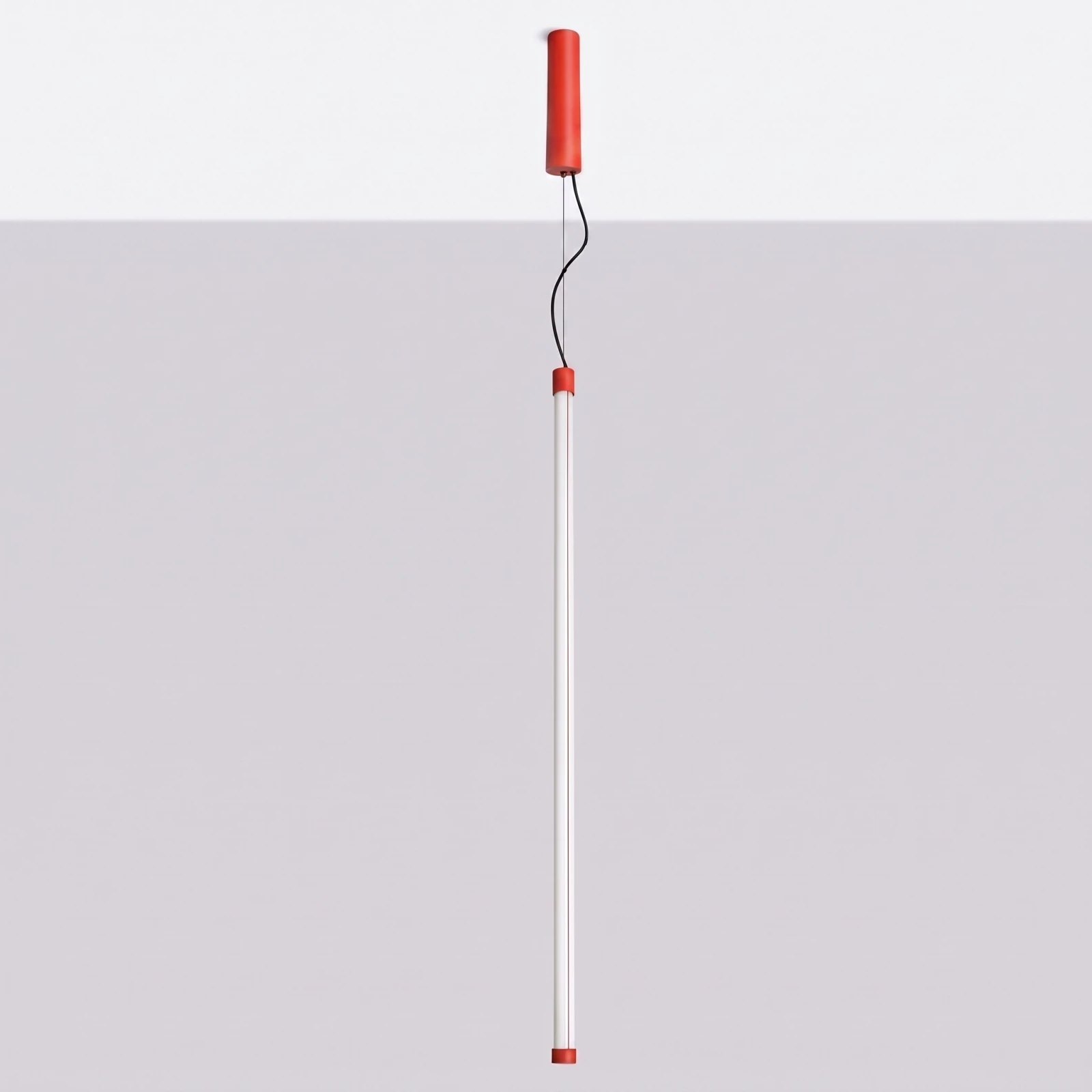 Pakabinamas šviestuvas 200 cm – linijinis, raudonas, CRI98 LED