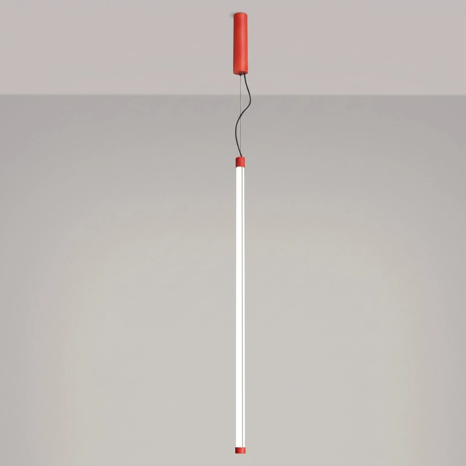 Pakabinamas šviestuvas 200 cm – linijinis, raudonas, CRI98 LED