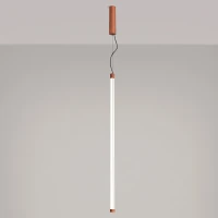 Pendant lamp 26.6W – linear, red ochre, DALI dimmable - Image 1