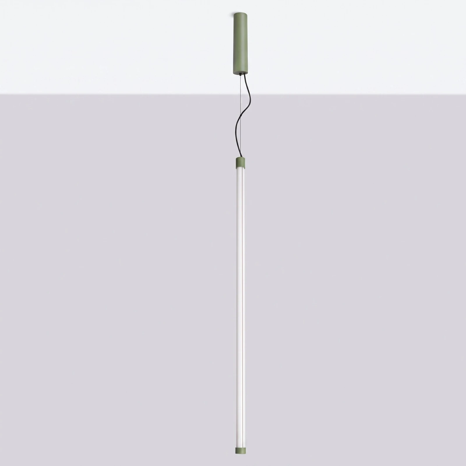 Pendant lamp 26.6W – linear, sage, CRI98